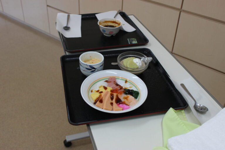 海鮮ちらし寿司（ソフト食）を美味しくいただこう！！