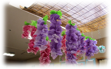 「華やかな藤の花棚」を制作いたしました！