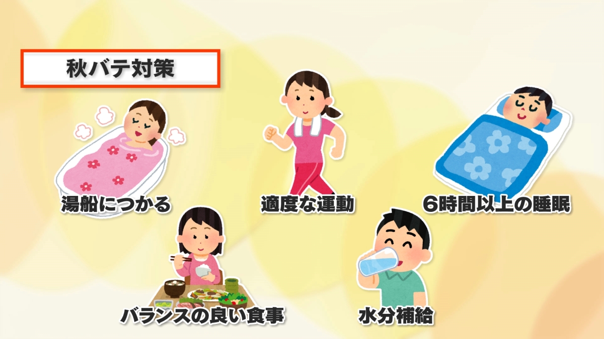 秋に体調を崩さないために今からしておくこと